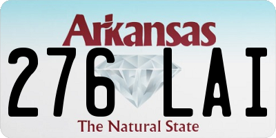 AR license plate 276LAI