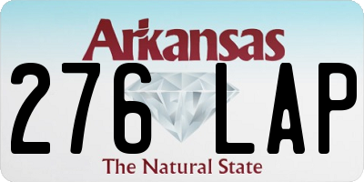 AR license plate 276LAP