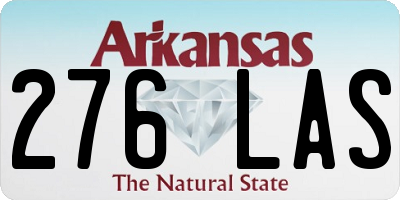AR license plate 276LAS
