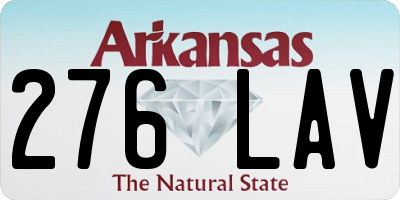 AR license plate 276LAV