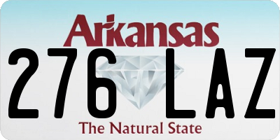 AR license plate 276LAZ