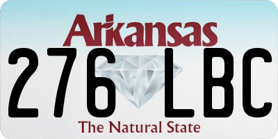 AR license plate 276LBC
