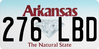 AR license plate 276LBD