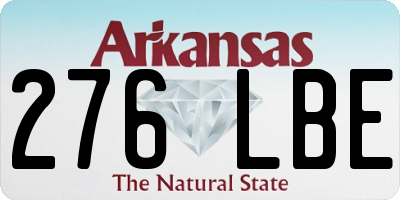 AR license plate 276LBE