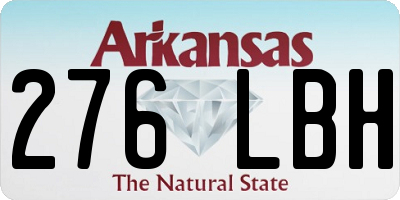 AR license plate 276LBH