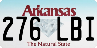 AR license plate 276LBI