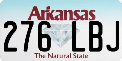 AR license plate 276LBJ