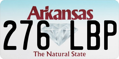 AR license plate 276LBP