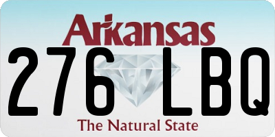 AR license plate 276LBQ