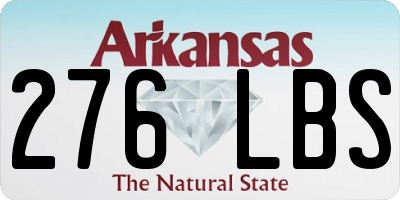 AR license plate 276LBS