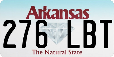 AR license plate 276LBT