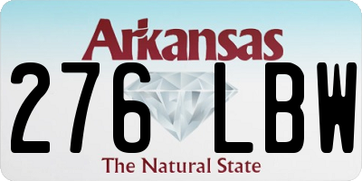 AR license plate 276LBW