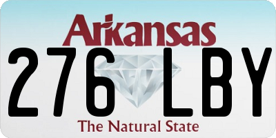 AR license plate 276LBY