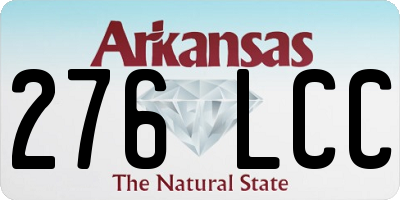 AR license plate 276LCC