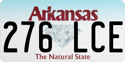 AR license plate 276LCE