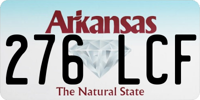 AR license plate 276LCF