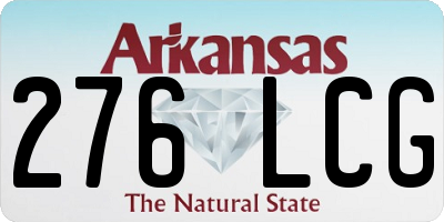 AR license plate 276LCG