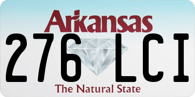 AR license plate 276LCI