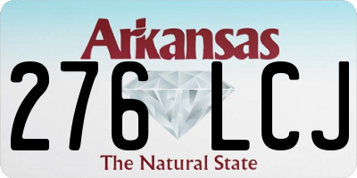 AR license plate 276LCJ