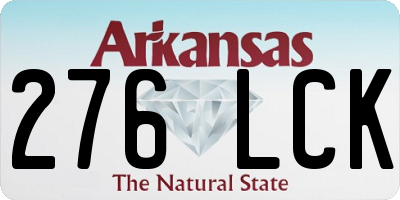 AR license plate 276LCK