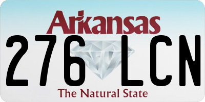 AR license plate 276LCN