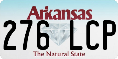 AR license plate 276LCP
