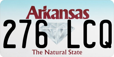 AR license plate 276LCQ