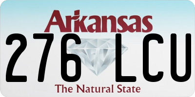 AR license plate 276LCU