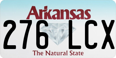 AR license plate 276LCX