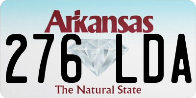 AR license plate 276LDA