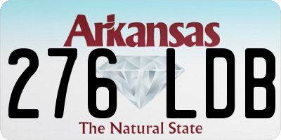 AR license plate 276LDB
