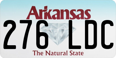 AR license plate 276LDC