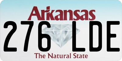 AR license plate 276LDE