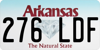 AR license plate 276LDF