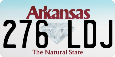 AR license plate 276LDJ