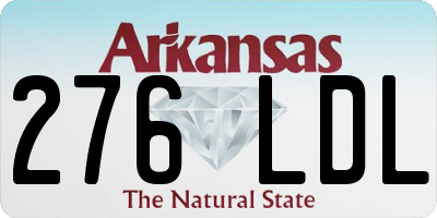 AR license plate 276LDL