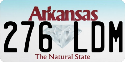 AR license plate 276LDM