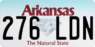 AR license plate 276LDN