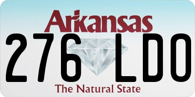 AR license plate 276LDO