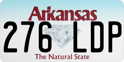 AR license plate 276LDP