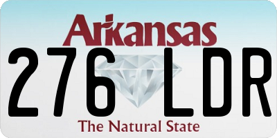 AR license plate 276LDR