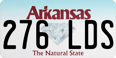 AR license plate 276LDS