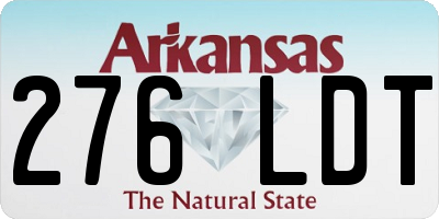 AR license plate 276LDT