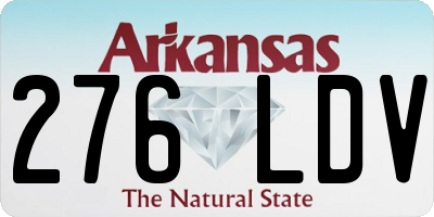 AR license plate 276LDV