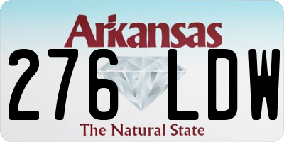 AR license plate 276LDW