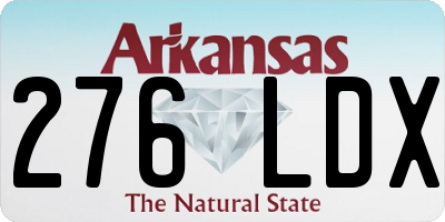 AR license plate 276LDX