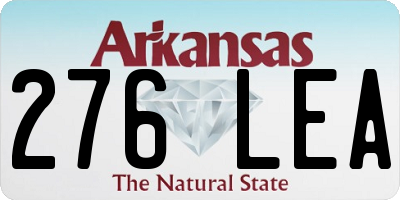 AR license plate 276LEA