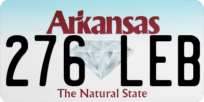 AR license plate 276LEB
