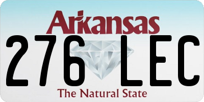 AR license plate 276LEC
