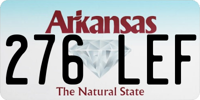 AR license plate 276LEF